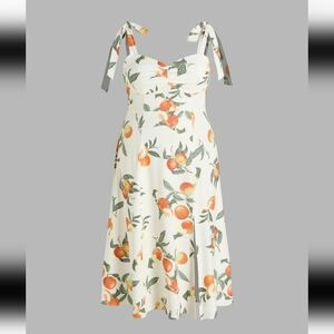 Cider Peachy Dress With Split Front
